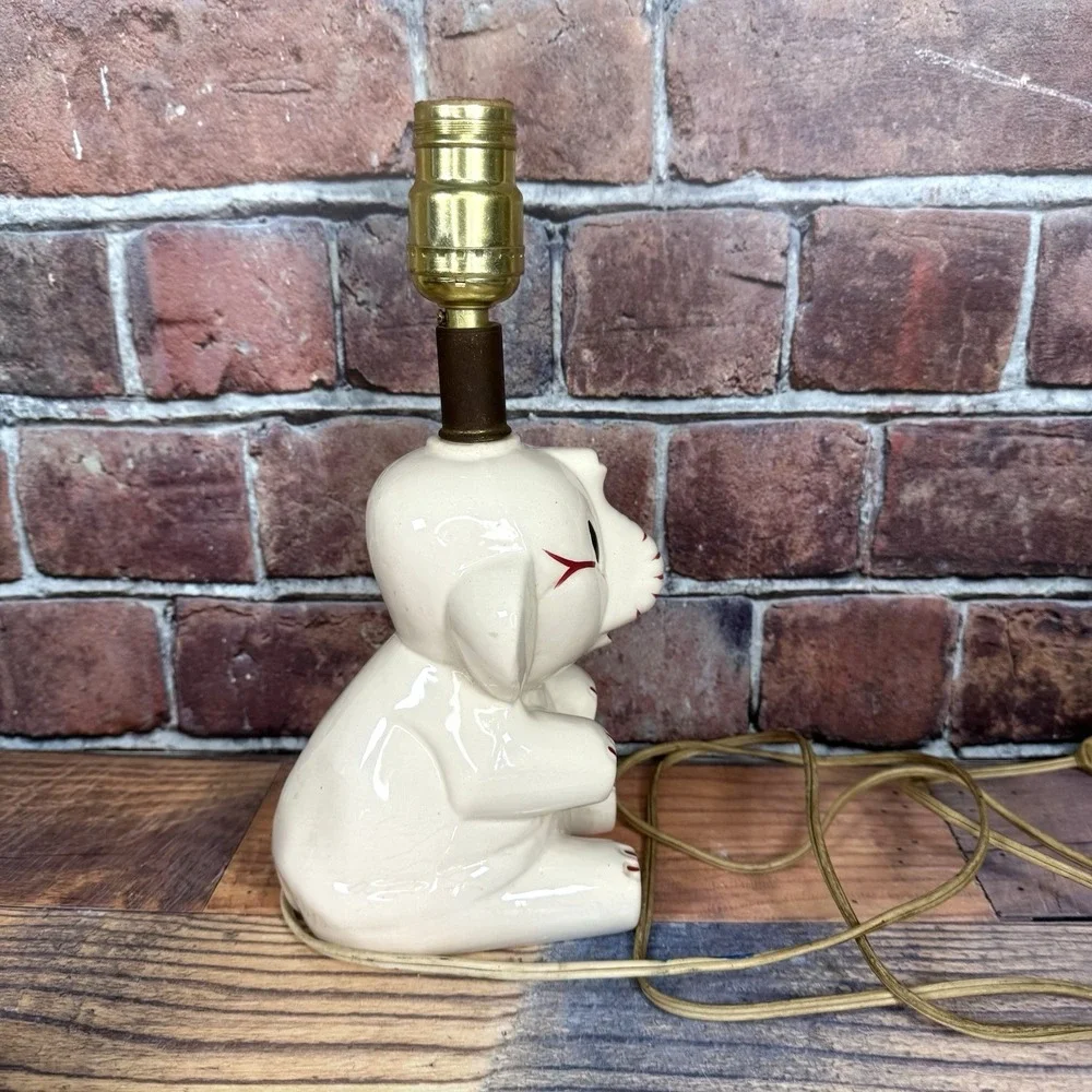 Vintage‎ Totline Ceramic Elephant table Lamp 1940's-1950's Working! Pull Chain